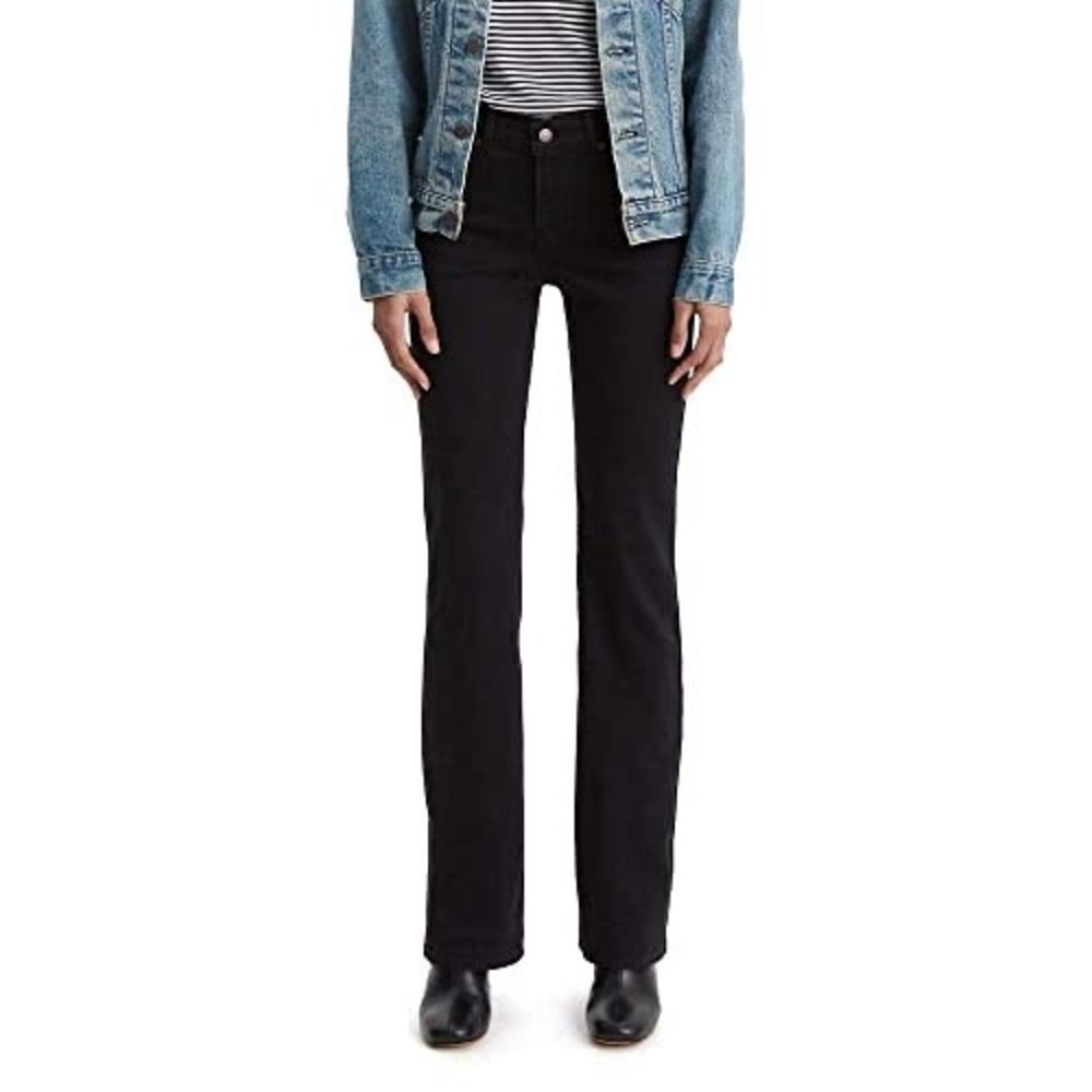 Levi's Classic Bootcut Jeans Mid Rise Stretch Black Denim 27